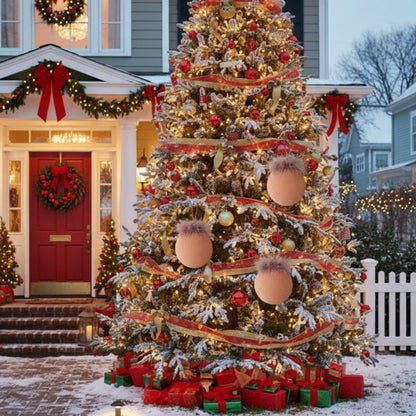 4PCS Set  Christmas Ball Ornaments Glass Hanging Balls For Holiday Tree Decor Shiny Xmas Party Decorations FBA Shipment