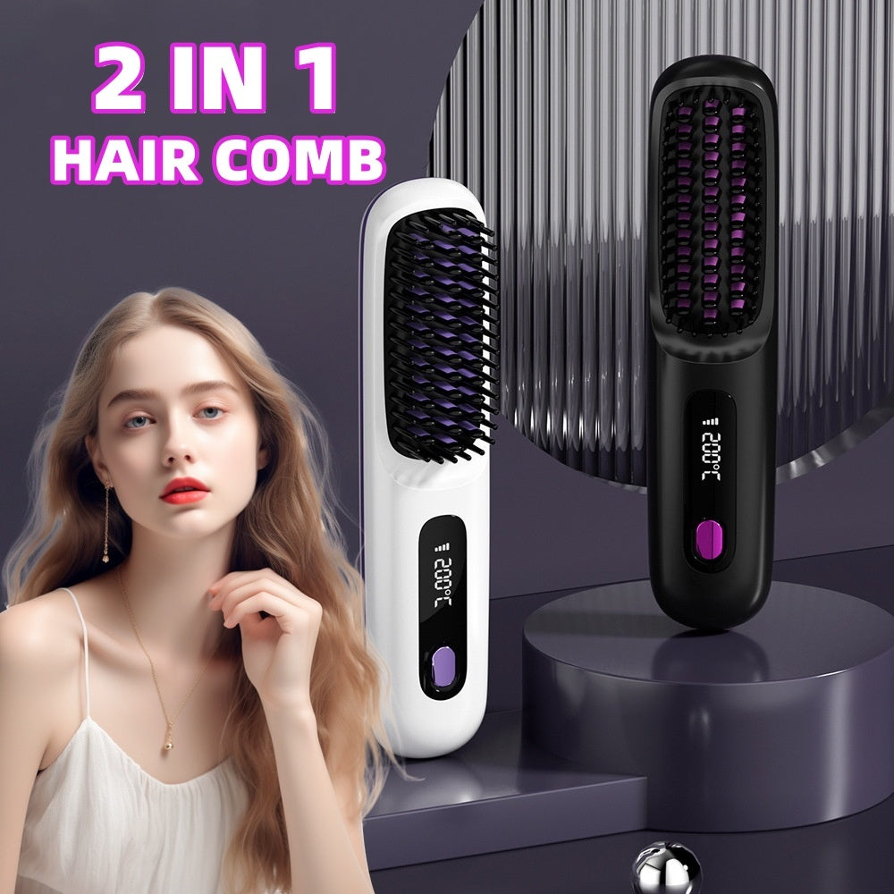 Hair Straightener Brush | 2 In 1 Straight Hair Comb | Best Choice 25